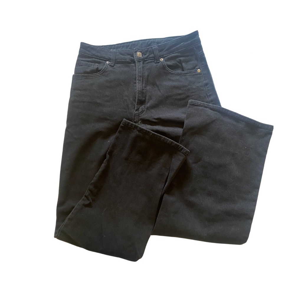 Women’s wide leg black jeans